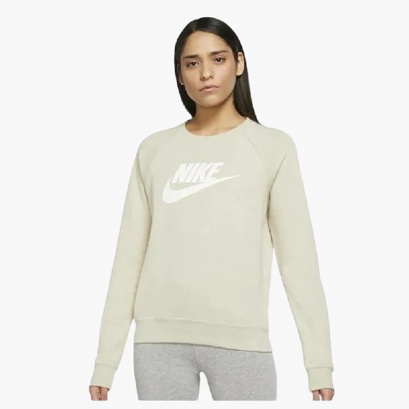 Slightly Flared Design Nike Womens Nsw Essential Crew Sweater Oatmeal