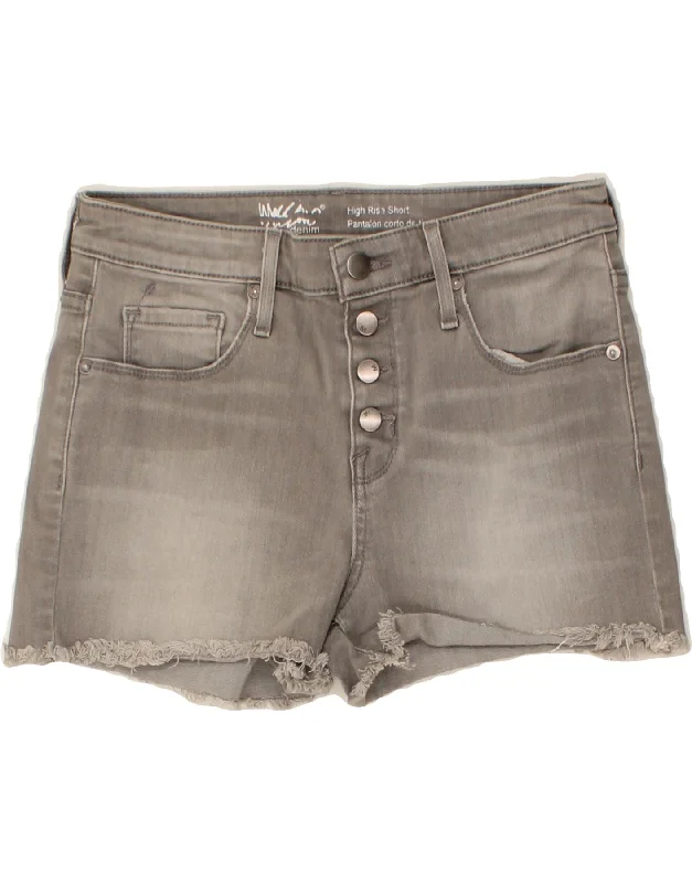 Comfortable Sweaters MOSSIMO Womens High Waist Denim Shorts US 6 Medium W28 Grey Cotton