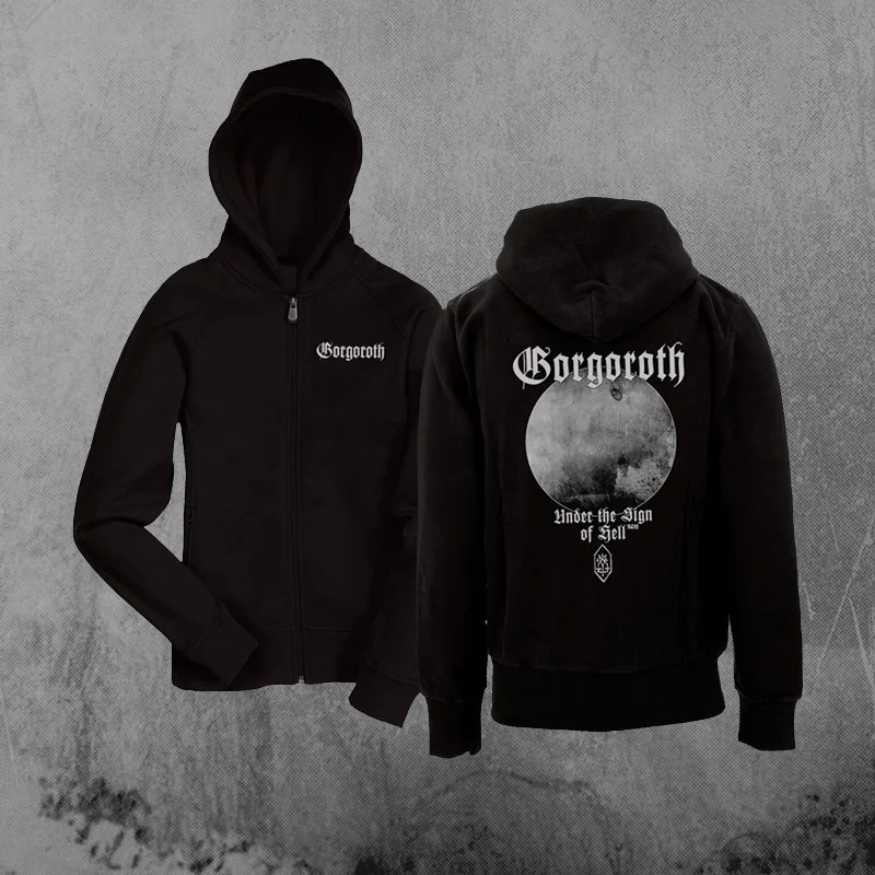 Relaxed And Casual Gorgoroth "Under the sign of hell 2011" Zip Hoodie