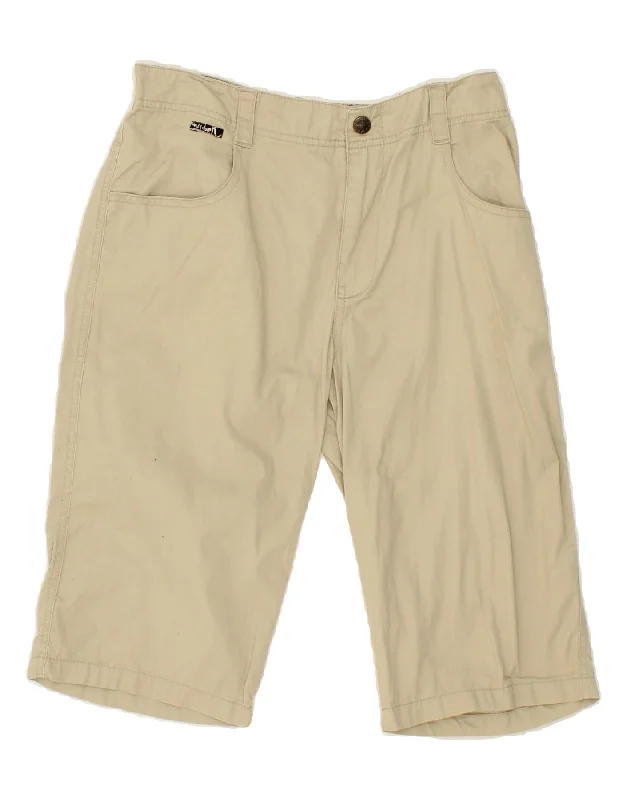 Design And Tailoring QUIKSILVER Womens Graphic Casual Shorts UK 16 Large W32 Beige Cotton Design And Tailoring QUIKSILVER Womens Graphic Casual Shorts UK 16 Large W32 Beige Cotton