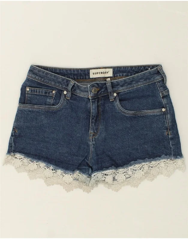 Casual Street SUPERDRY Womens Denim Shorts W30 Medium Blue Cotton