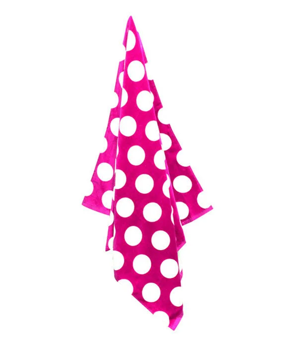 Trendy Traveler C3060 - Carmel Towel Company Classic Beach Towel | Perfect Pink Polka Dot Trendy Traveler C3060 - Carmel Towel Company Classic Beach Towel | Perfect Pink Polka Dot