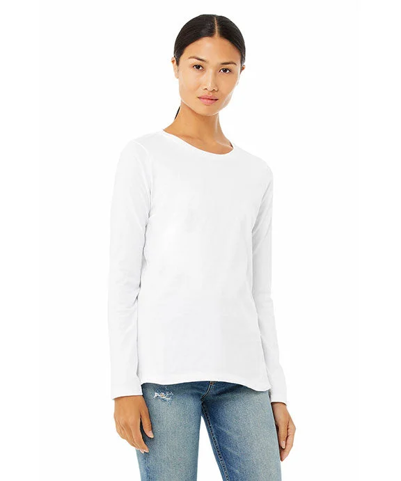 Personalized Design B6500 - Bella + Canvas Ladies Jersey Long-Sleeve T-Shirt | White Personalized Design B6500 - Bella + Canvas Ladies Jersey Long-Sleeve T-Shirt | White