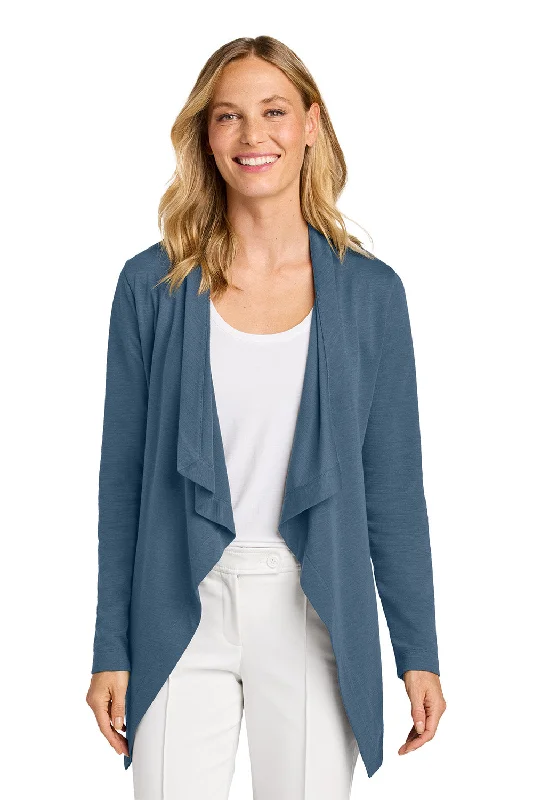 Simple Matching Port Authority Womens Breakwater Open Front Long Sleeve Cardigan Sweater w/ Pockets - Dusk Blue - NEW Simple Matching Port Authority Womens Breakwater Open Front Long Sleeve Cardigan Sweater w/ Pockets - Dusk Blue - NEW