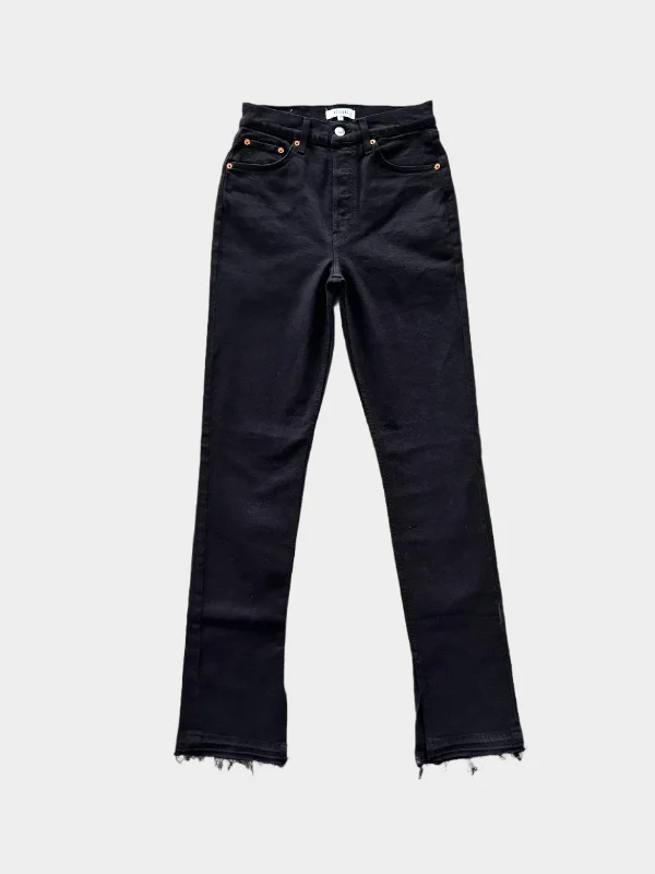 French Retro High Black Jeans
