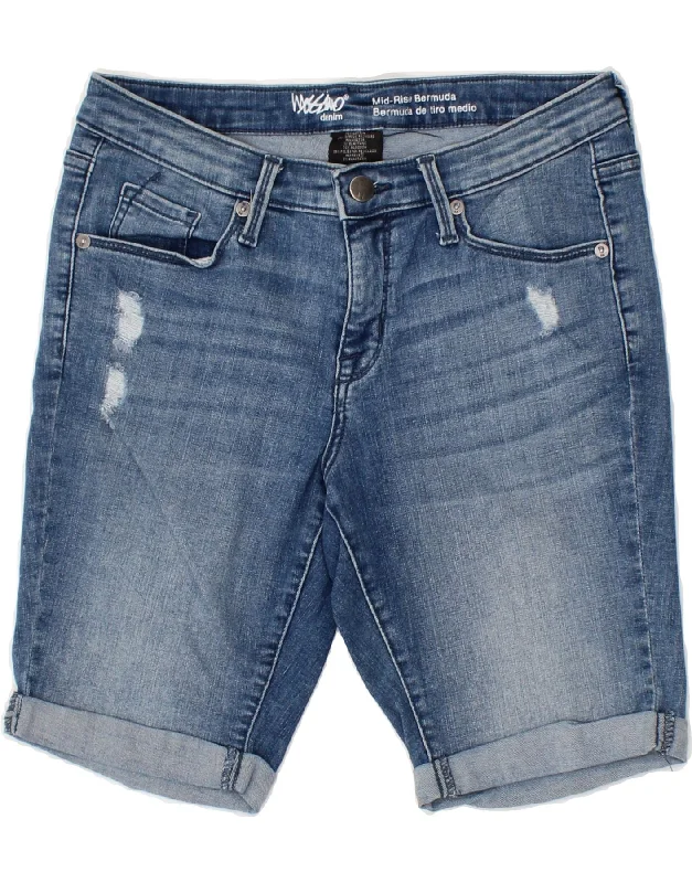 Easygoing Fashion MOSSIMO Womens Mid Rise Denim Shorts US 6 Medium W28  Blue Cotton