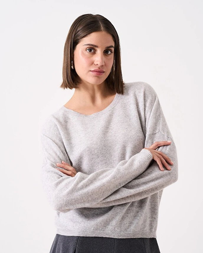 Comfortable And Versatile Kaira Sweater Light Heather Grey