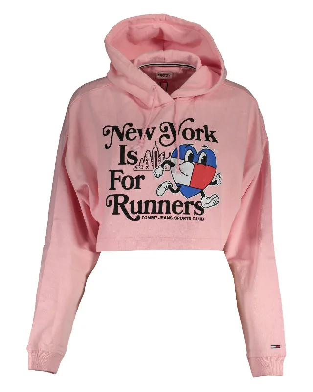 Cozy Fit Tommy Hilfiger Women's Pink Cotton Sweater - S