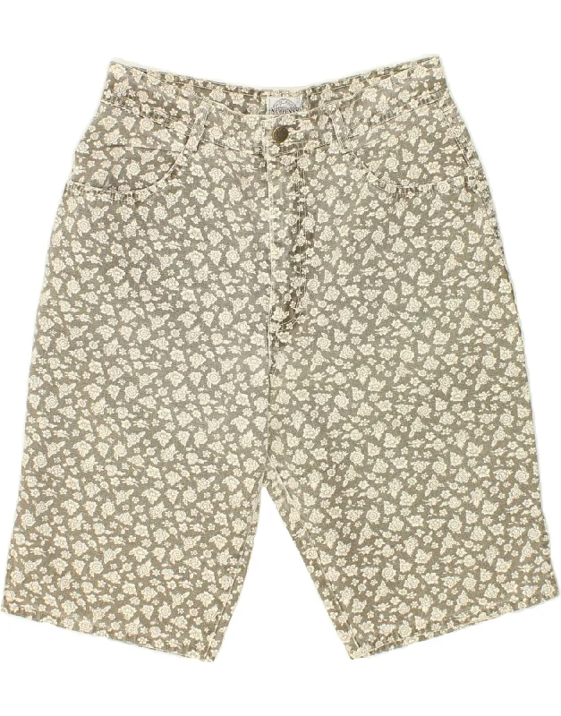 Design Trend NEWPENNY Womens High Waist Bermuda Shorts UK 14 Medium  W32 Green Floral