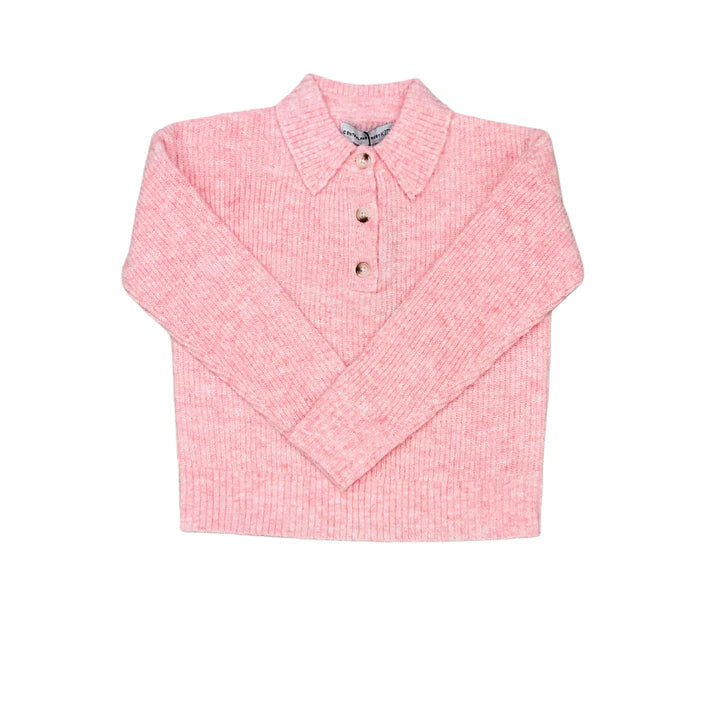 Must-have For Fashion Pink Lottie Pullover Henley Sweater