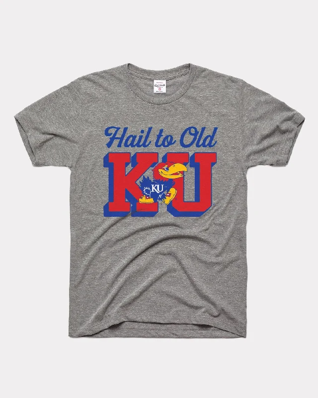 End Of The Year Kansas Jayhawks Hail to KU Vintage Grey T-Shirt