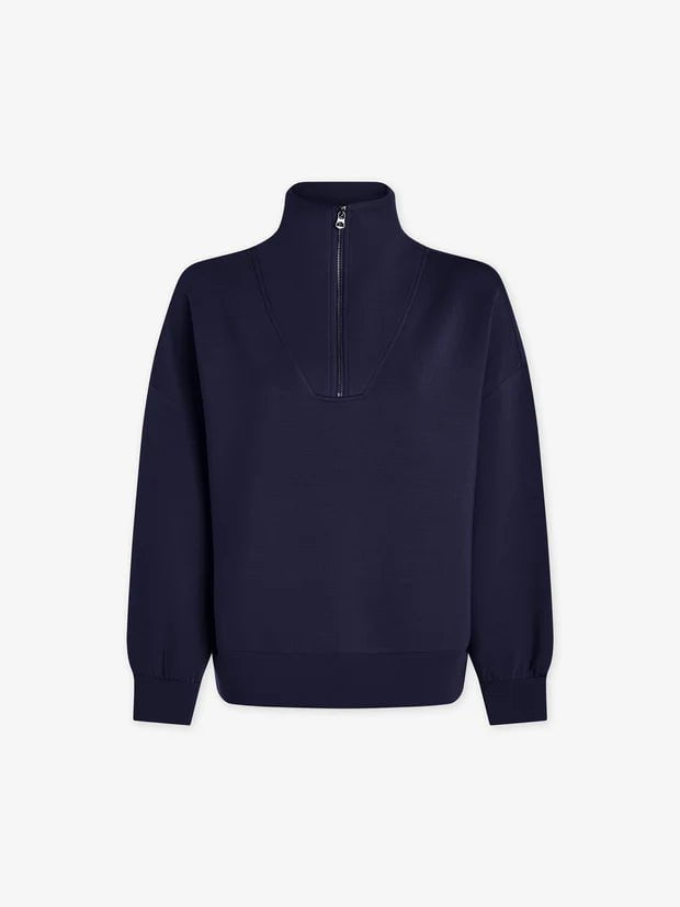 Double-sided Wear Hawley Half Zip Sweater Blue Nights