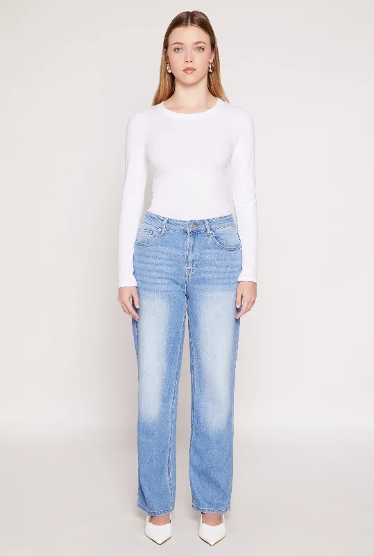 Diamond Series WAX Whiskered Wide Leg Jeans