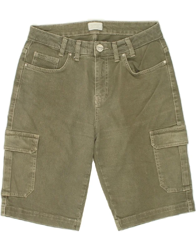 Warm And Comfortable CARRERA Womens Regular Cargo Denim Shorts W29 Medium Green Cotton Warm And Comfortable CARRERA Womens Regular Cargo Denim Shorts W29 Medium Green Cotton