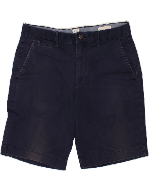 New Products GAP Womens Chino Shorts W32 Medium  Navy Blue Cotton