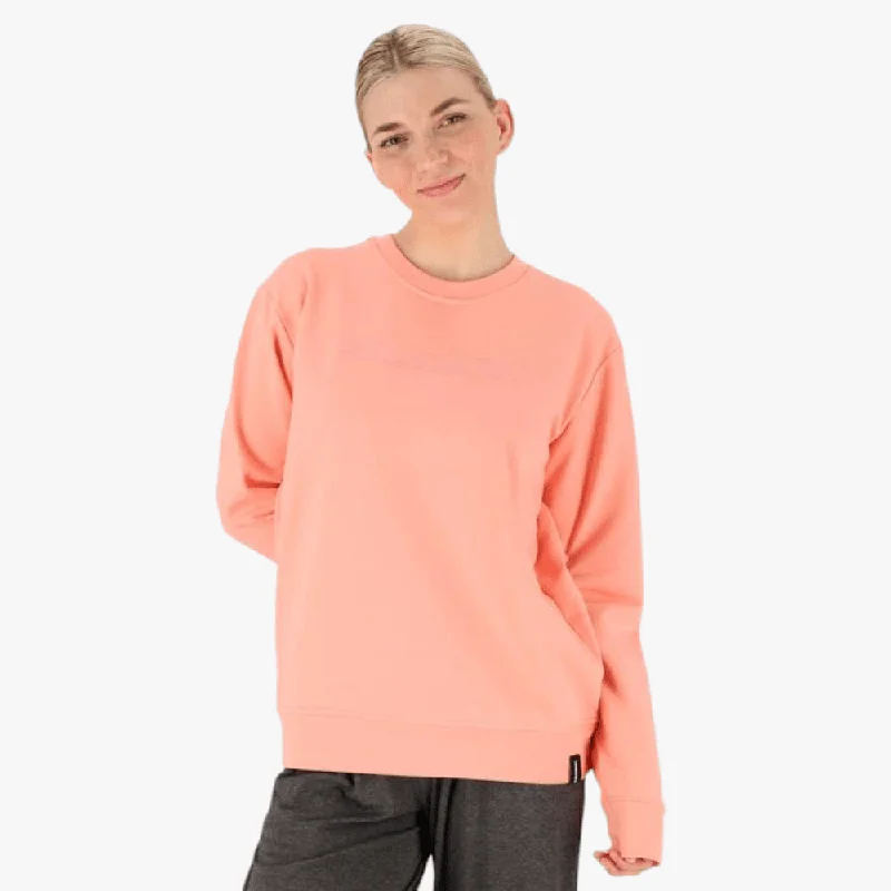 Classic Series Salomon Womens Crew Fleece Pullover Sweater Peach Amber