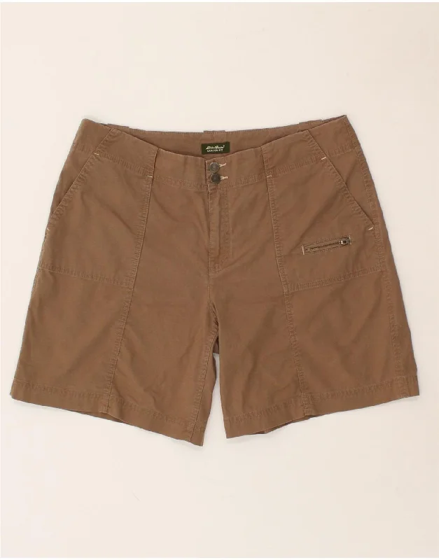 Comfortable down EDDIE BAUER Womens Mercer Fit Chino Shorts US 14 Large W34 Brown Cotton