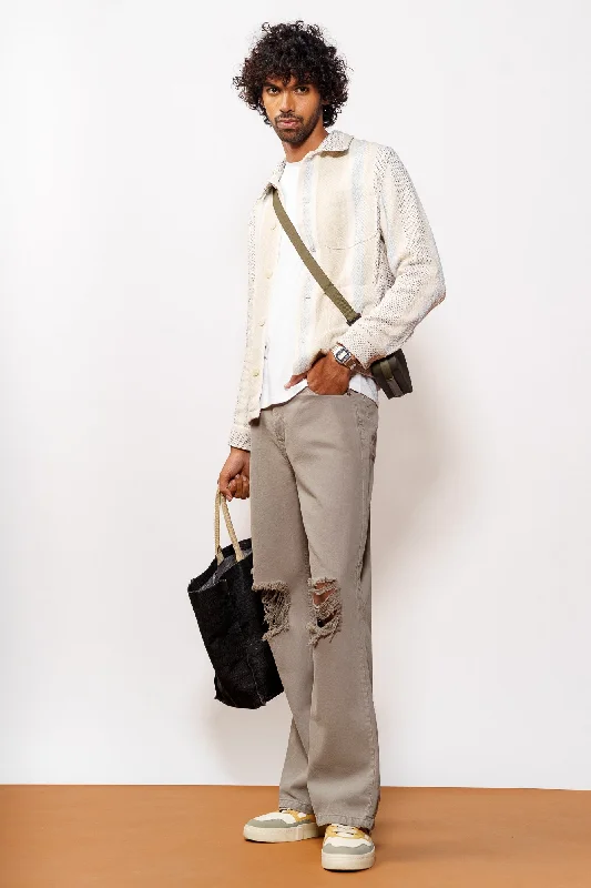 End Of The Year Distressed Wide Men's Jeans