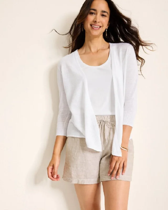 Diamond Series Tommy Bahama Women's Addison Linen Rayon Cardigan - White