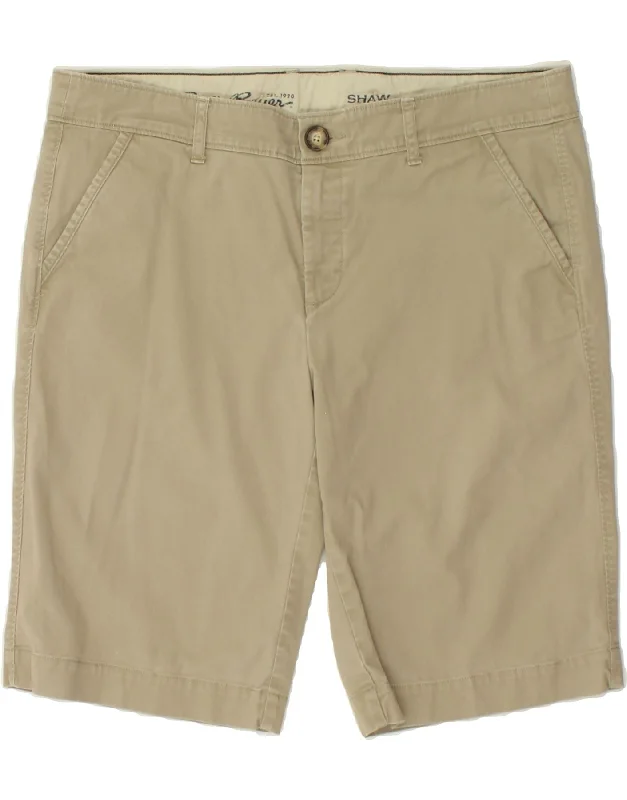 Elegant And Simple EDDIE BAUER Womens Shaw Fit Chino Shorts US 12 Large W36  Beige Cotton