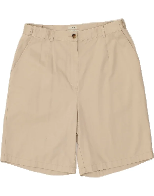 Sports Cool L.L.BEAN Womens High Waist Original Fit Chino Shorts US 16 2XL  W34  Beige