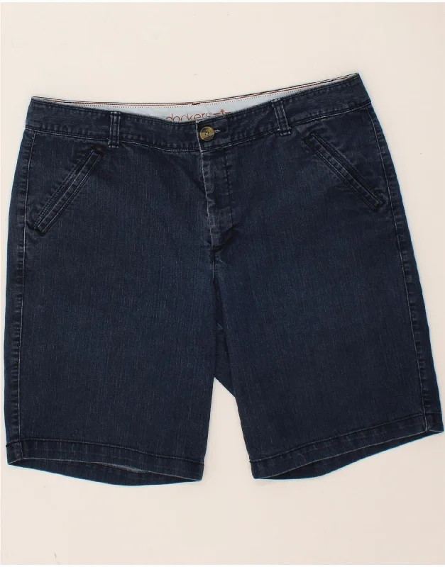 Sports High Waist Style DOCKERS Womens Denim Shorts US 16 XL W38 Navy Blue Cotton