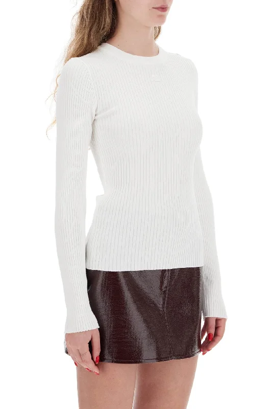 Multi-functional style Courreges "ribbed Stretch Knit Pullover Sweater