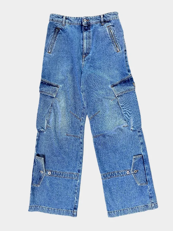 Loose Fit Cargo Jeans