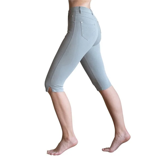 Design Must-have Marble khaki pedal pusher jean