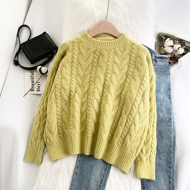 Single item design Retro chelizi red Japanese lazy style sweater  4921