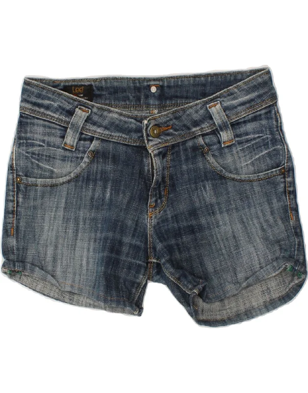 High-end Design LEE Womens Denim Shorts W30 Medium Blue Cotton