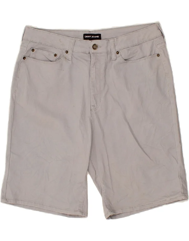 Printed Patterns DKNY Womens Casual Shorts US 12 Large W36 Grey Cotton