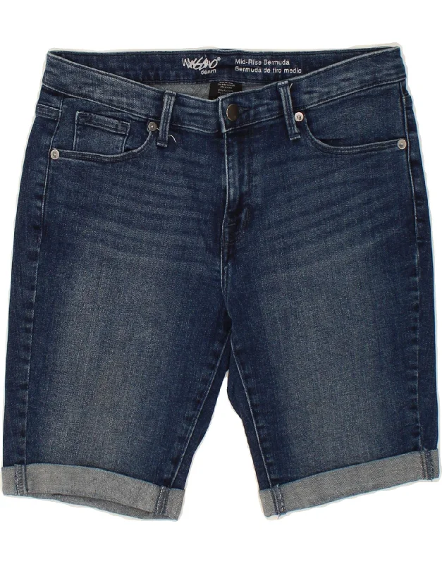 Noble Temperament MOSSIMO Womens Mid Rise Bermuda Shorts US 6 Medium W28 Navy Blue Cotton Noble Temperament MOSSIMO Womens Mid Rise Bermuda Shorts US 6 Medium W28 Navy Blue Cotton