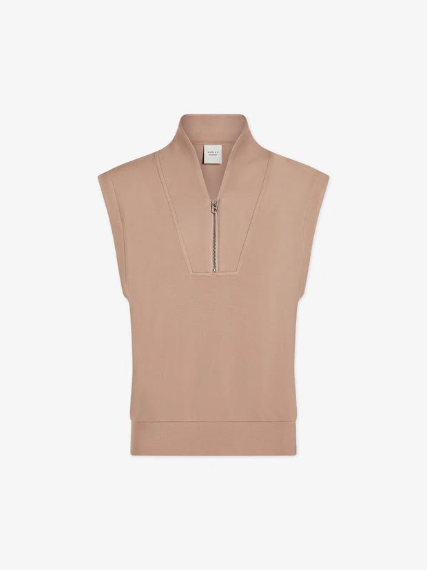 Exclusive Customization Loretta Half Zip Sweater Light Taupe