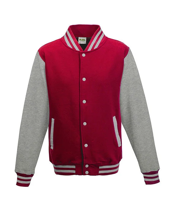 High-end Design JHA043 - Just Hoods By AWDis Mens Heavyweight Letterman Jacket | Fire Red/Heather Grey High-end Design JHA043 - Just Hoods By AWDis Mens Heavyweight Letterman Jacket | Fire Red/Heather Grey