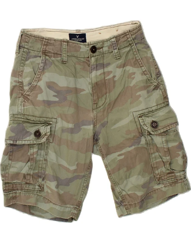 Energy Wear AMERICAN EAGLE OUTFITTERS Womens Cargo Shorts W28 Medium Green Camouflage Energy Wear AMERICAN EAGLE OUTFITTERS Womens Cargo Shorts W28 Medium Green Camouflage