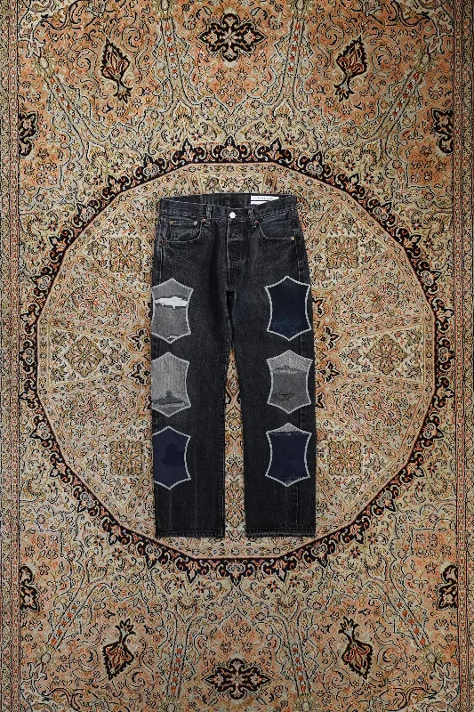 Fashionable and versatile Children of the discordance NY: BORO PATCH DENIM TYPE B (BLACK)③