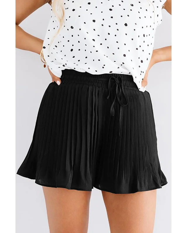 Stretch Design Azura Exchange Pleated Drawstring Waist Shorts - S