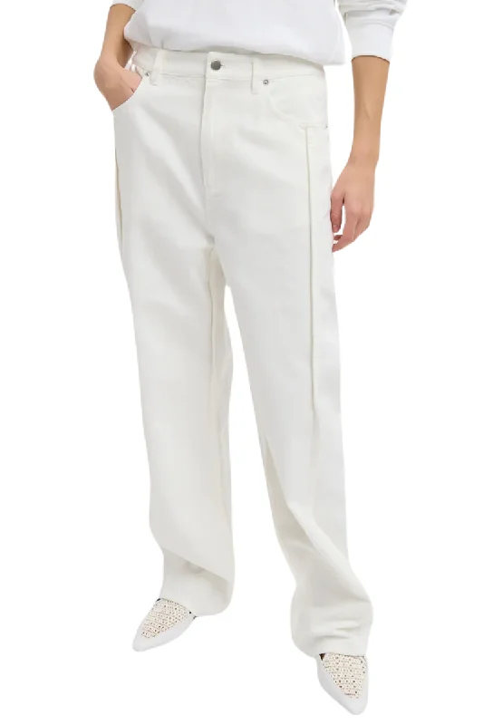 Retro Stripes Spring Denim Tuck Jean
