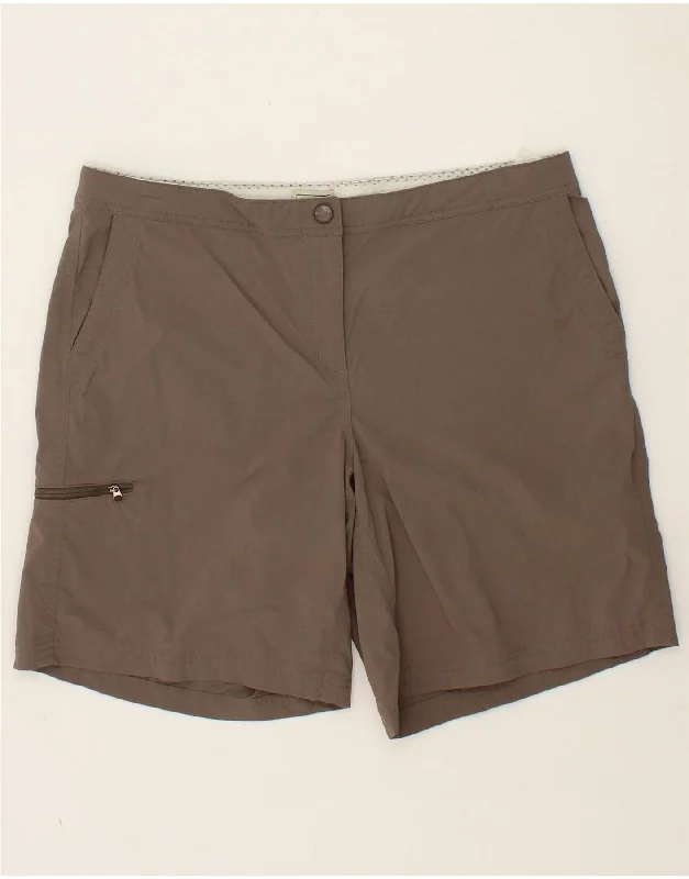 Ultra-lightweight L.L.BEAN Womens Cargo Shorts US 14 XL W36 Grey Nylon