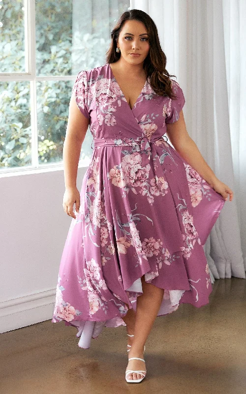 Wandering freely Erin Maxi Dress - Mauve Floral