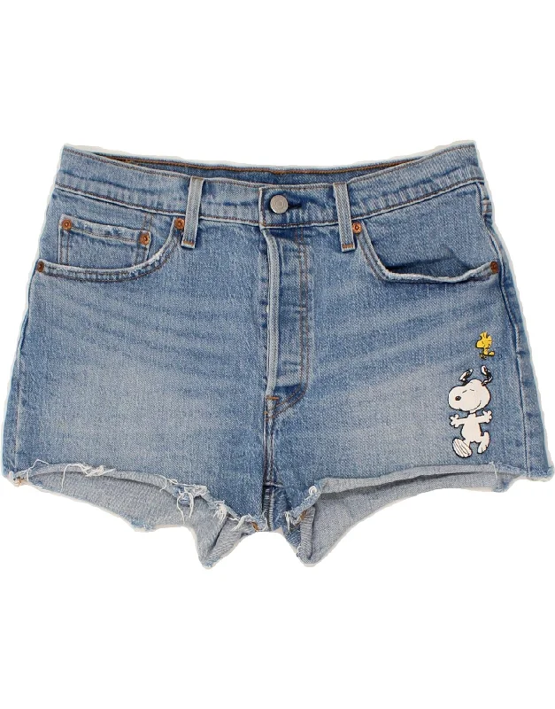 Effortless Elegance LEVI'S Womens 501 Denim Shorts W29 Medium Blue Cotton