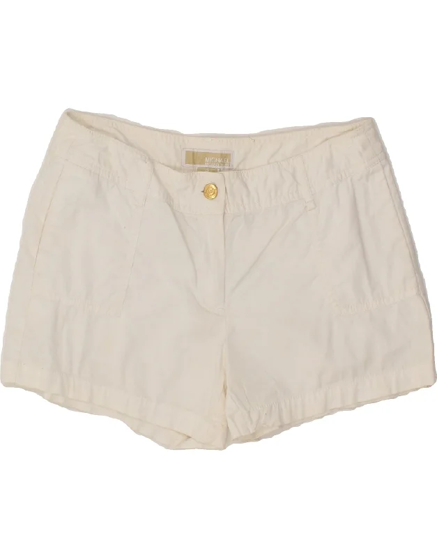 Everyday Style MICHAEL KORS Womens Hot Pants US 6 Medium W30 White Cotton