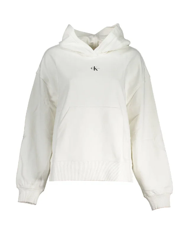 Breezy Style Calvin Klein Women's White Cotton Sweater - XL