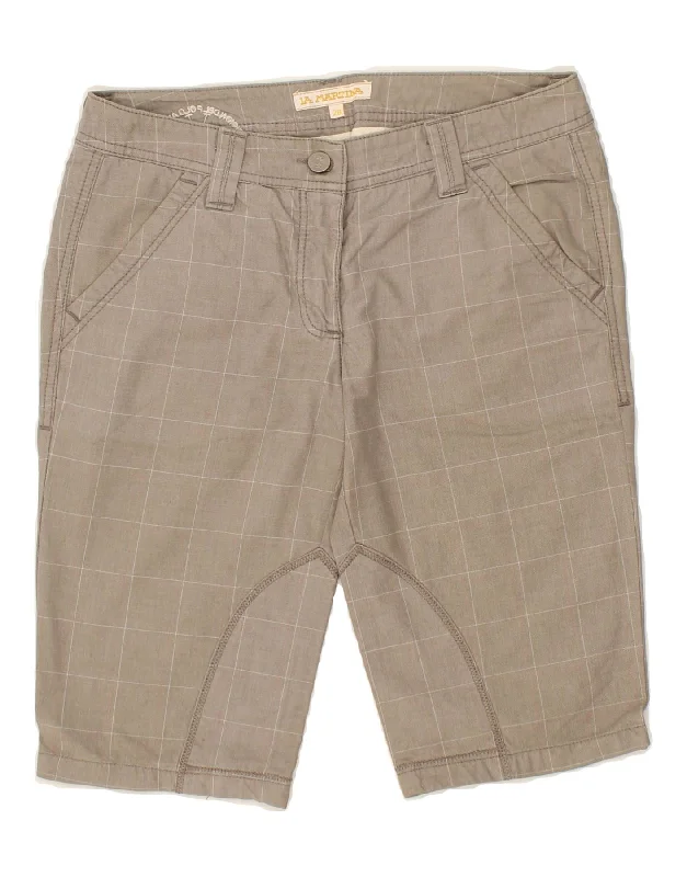 Sports Yoga Style LA MARTINA Womens Chino Shorts W28 Medium  Grey Check
