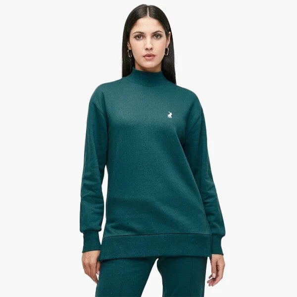 Urban Sense Polo Womens Reese Sweater Teal
