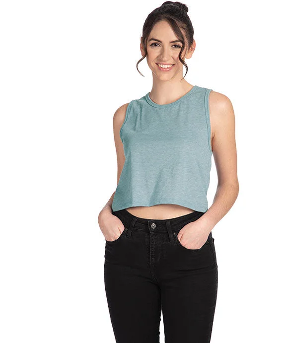 Fresh And Natural 5083 - Next Level Ladies Festival Cropped Tank Top | Stonewash Denim