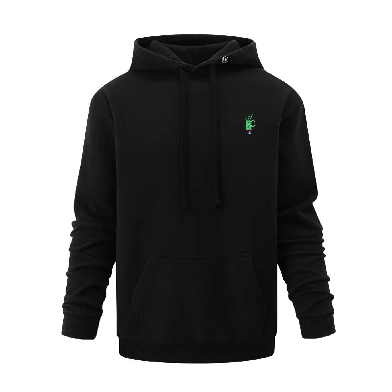 Warm And Comfortable Zombie OK Embroidered Hoodie