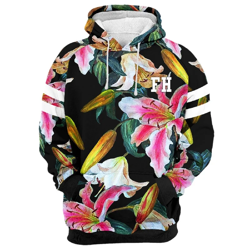 Classic Style Lily Blossom Hoodie