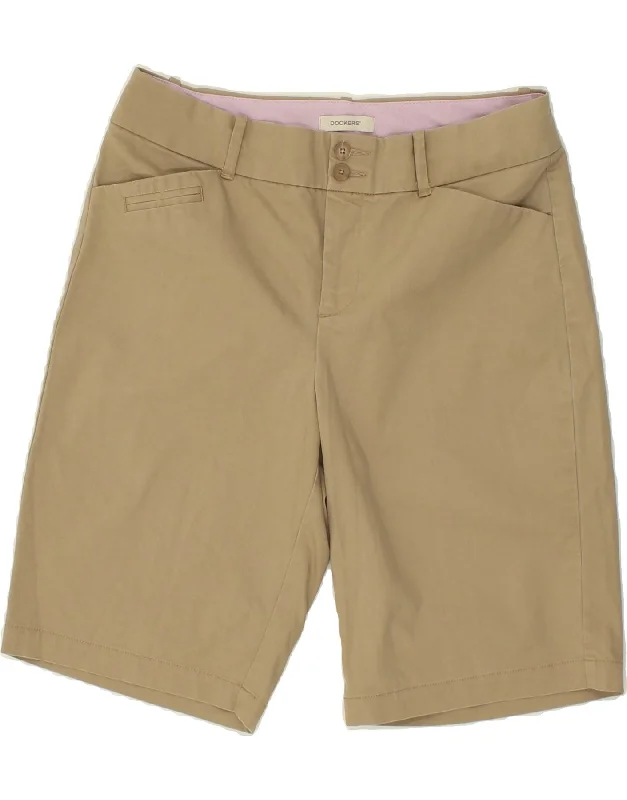 Casual And Comfortable DOCKERS Womens Casual Shorts US 10 Large W32 Beige Cotton